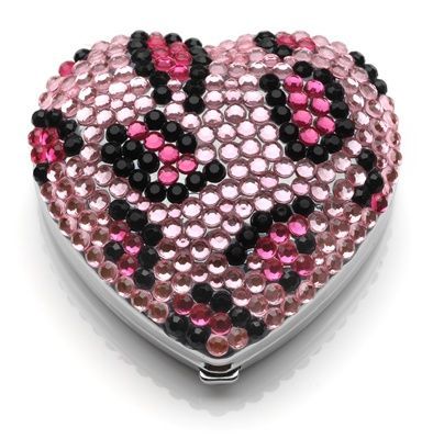 Heart Shaped Espelho - Wild Pink